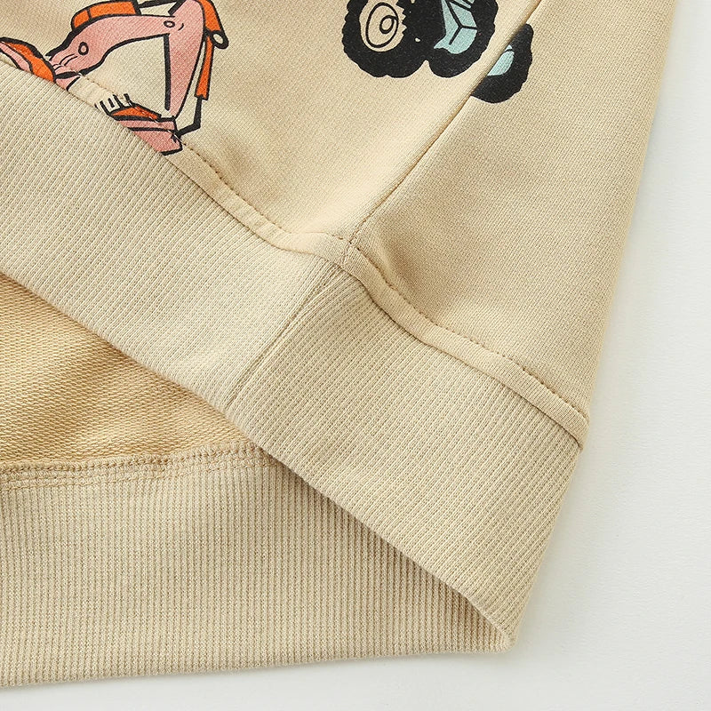 Soft & Warm - Sweater with Vibrant Construction Vehicles