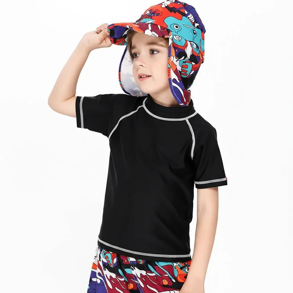Summery & Protective – Anti-UV Children's Swim Shirt with Short Sleeves