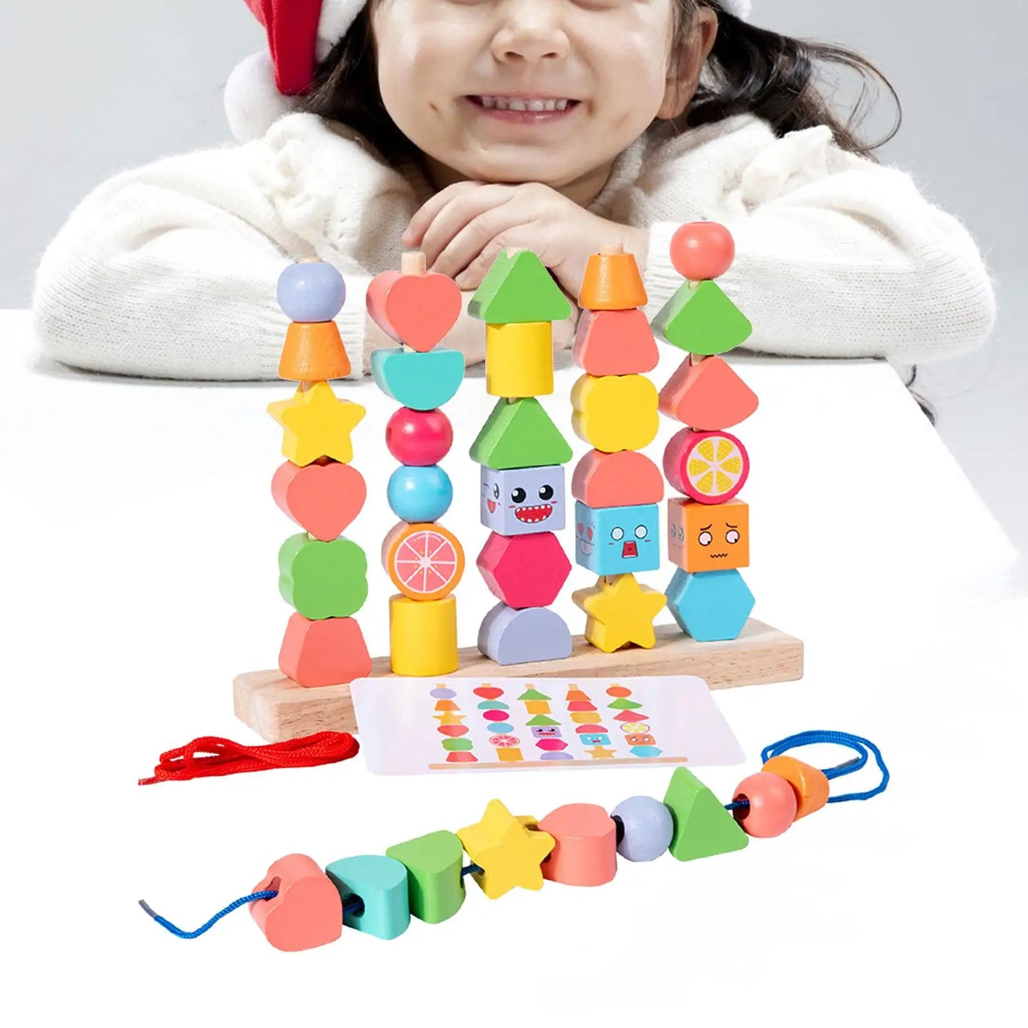 Creates spatial understanding - Wooden Educational Blocks