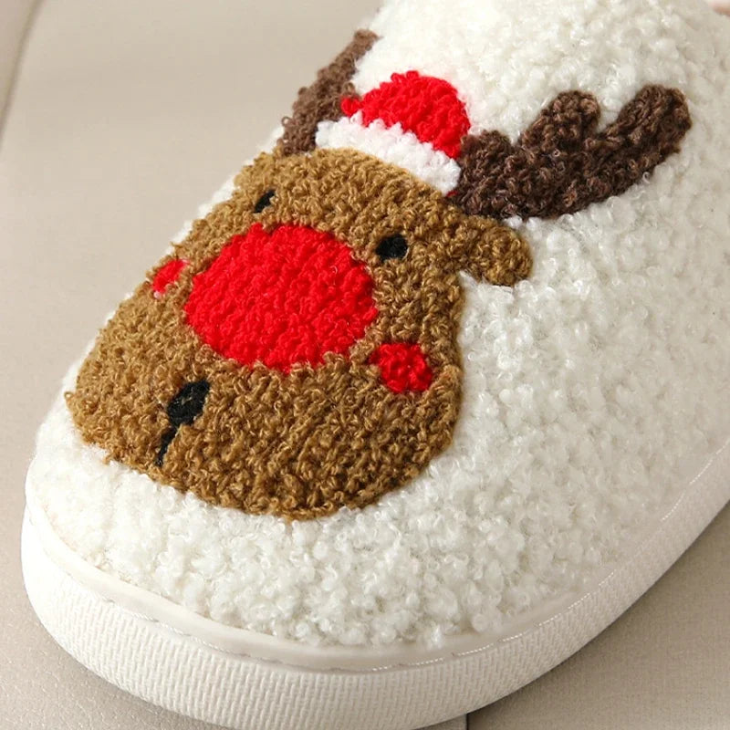 Northern Lights Children - Warm & Festive - Plush patterned Christmas slippers