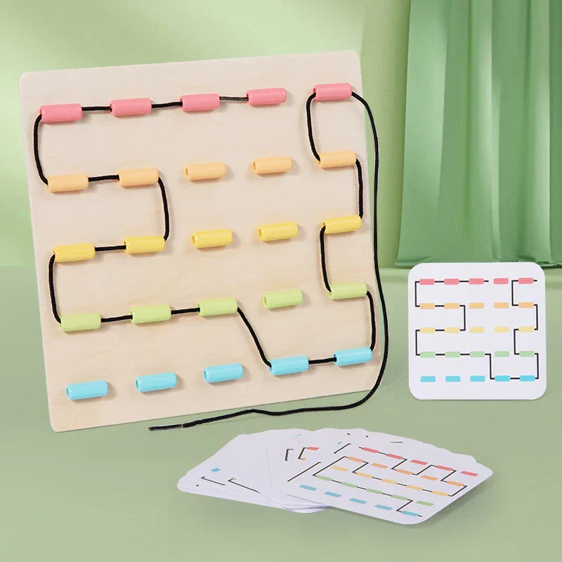 Knotting & Coloring - Laying patterns with string
