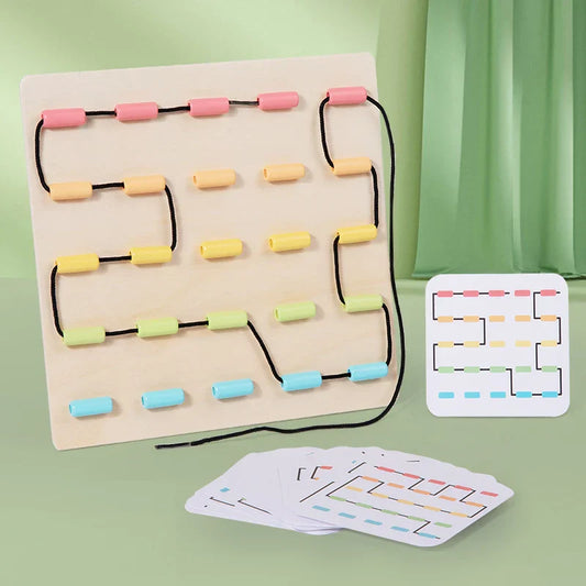 Knotting & Coloring - Laying patterns with string