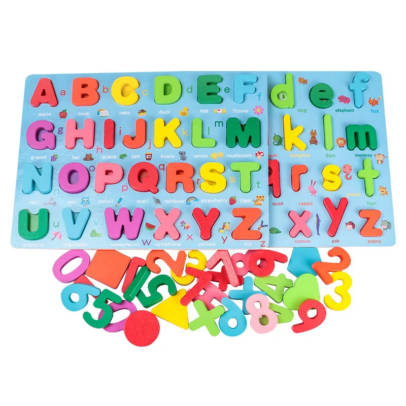 Colorful & Educational – Montessori Number & Letter Educational Puzzle