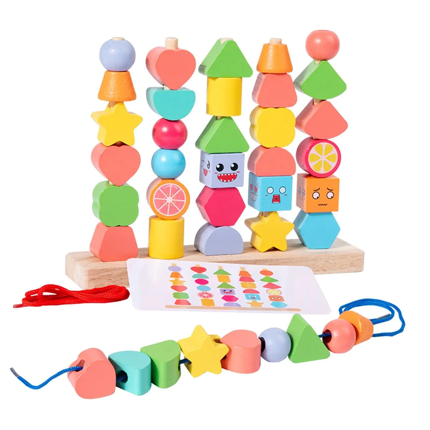 Creates spatial understanding - Wooden Educational Blocks