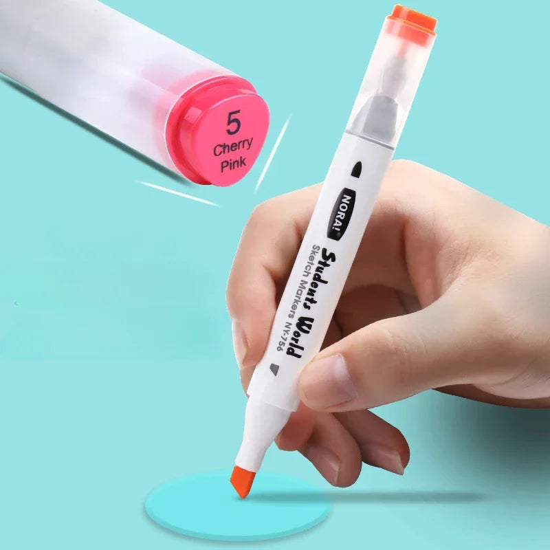 Double & Vibrant – Odorless & Washable School Markers