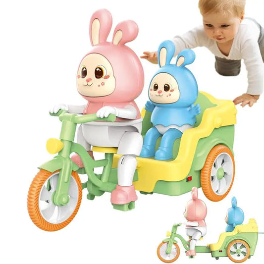 Rabbit Party on Wheels - Bicycling Plaything Bunnies