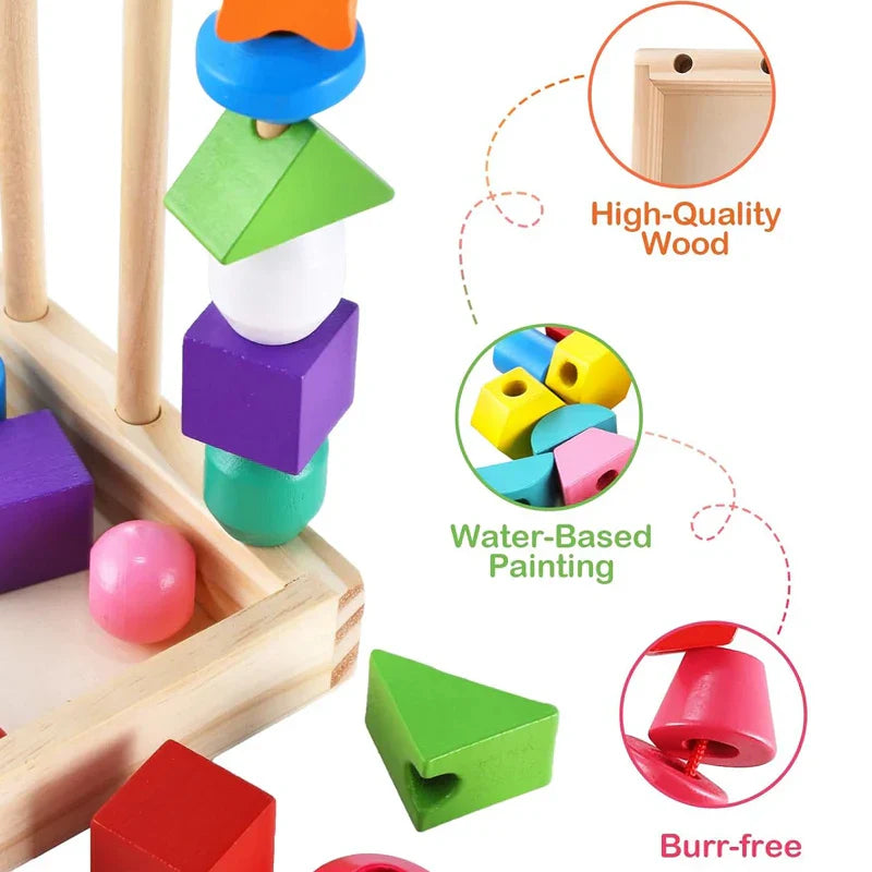 Encourage Creativity & Improve Skills - Colorful Montessori Puzzle Kit