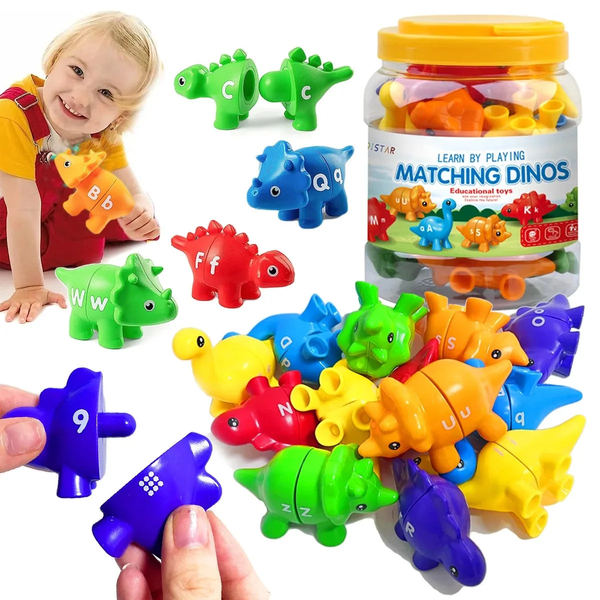 Matching Dino's – Play & Educational - Alphabet And Numbers Dino Game