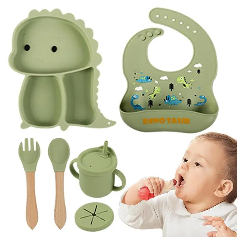 7-piece set - Silicone Children's Tableware