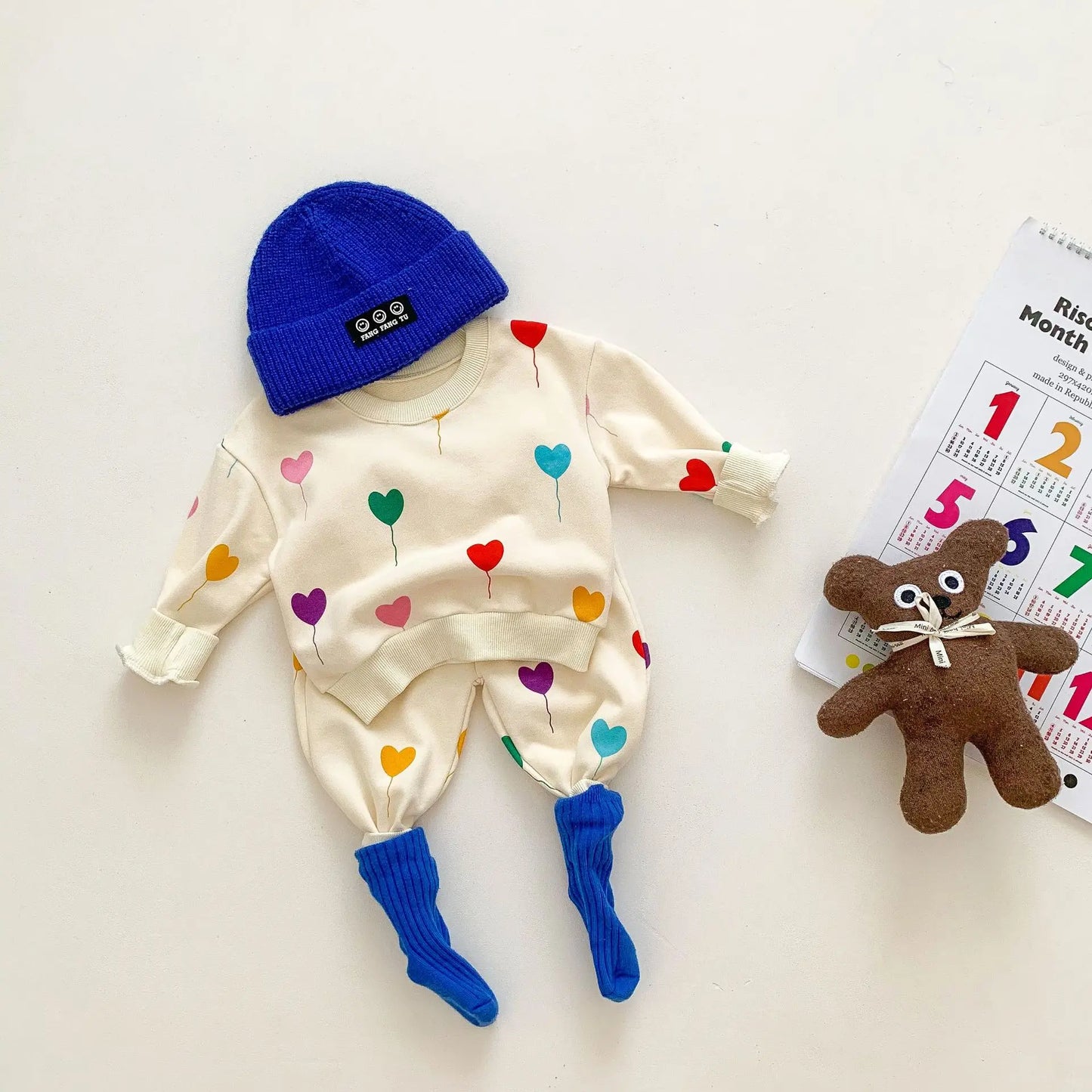 Ultra Soft & Comfortable - Colored hearts tracksuit