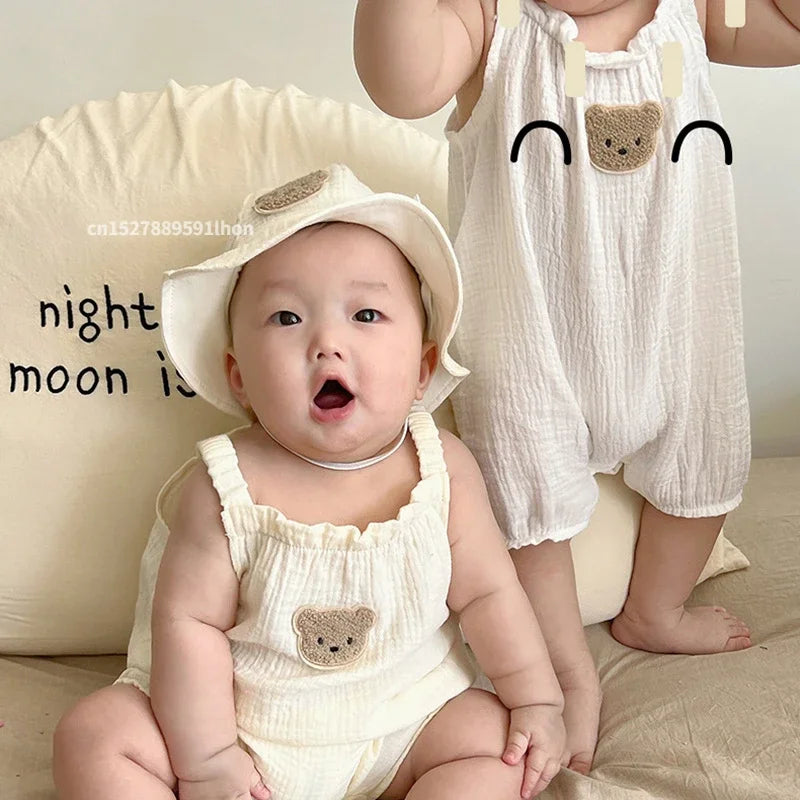 Cool & Comfortable - Infant garden pants with hat