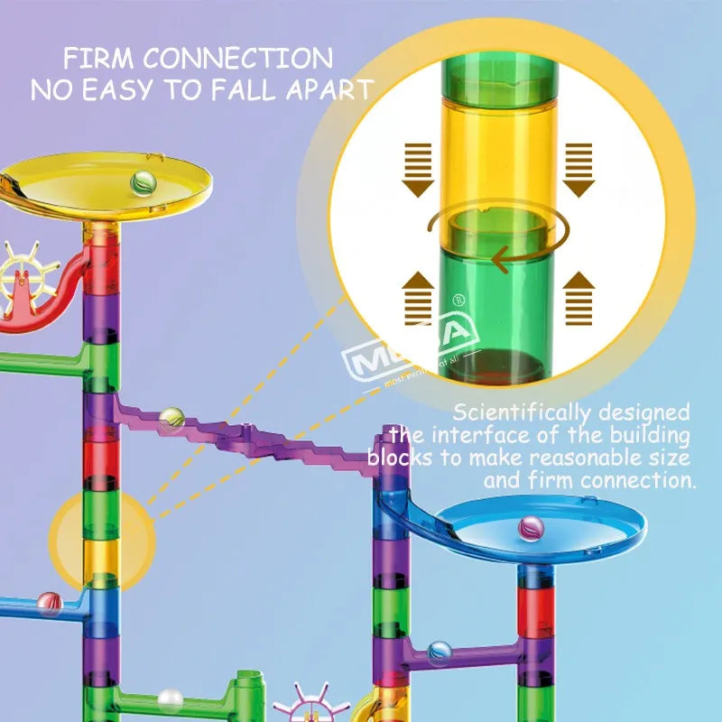 Safe & Educational - Marble Track Construction Kit