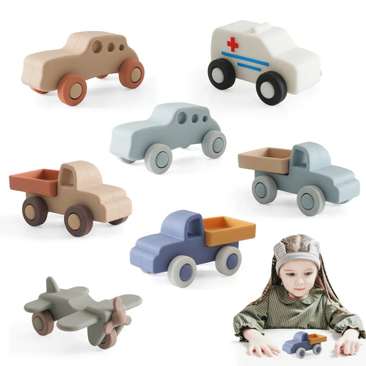 Rolling & Biting - Silicone Vehicle Toys