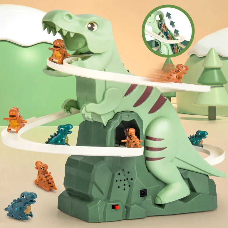 Mini Roller Coaster Play - Dino Slide