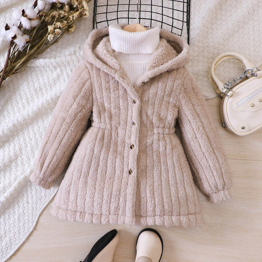 Plush Fleece Inner Lining for Girls - Winter Coat