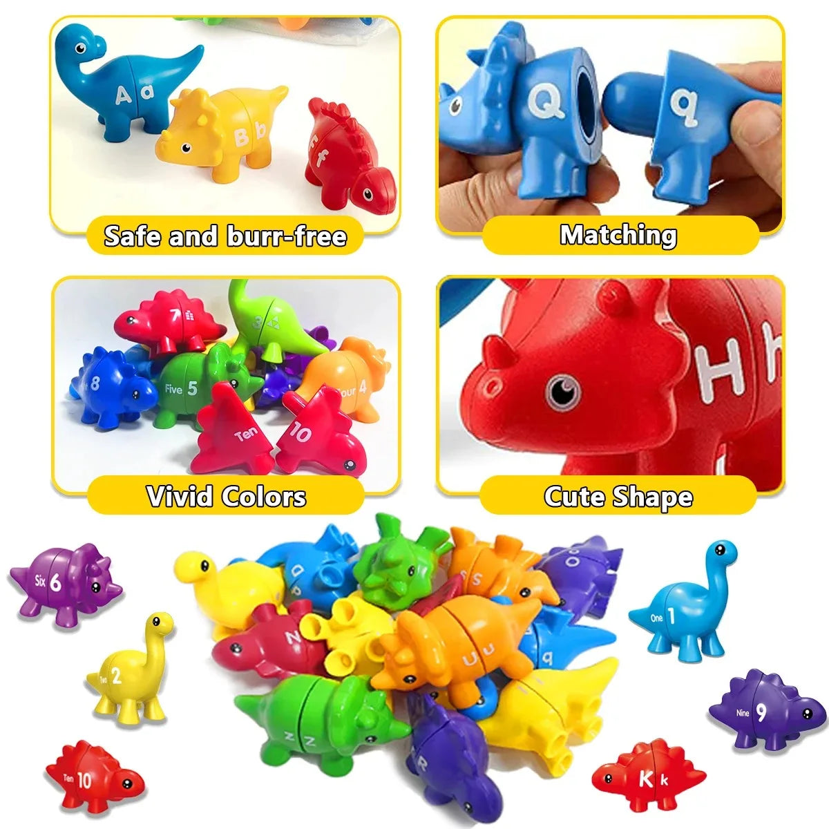 Matching Dino's – Play & Educational - Alphabet And Numbers Dino Game