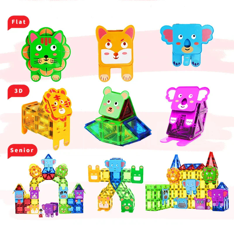 Magnetic Building Amazing - Magnetic Animals Tiles