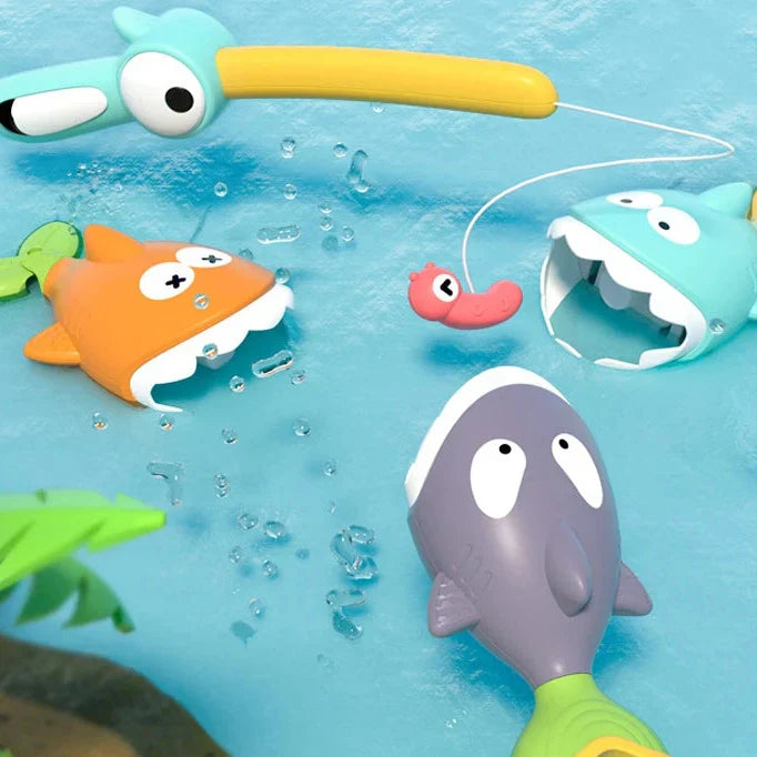 Fishing & Splashing - Fishing rod set in bath