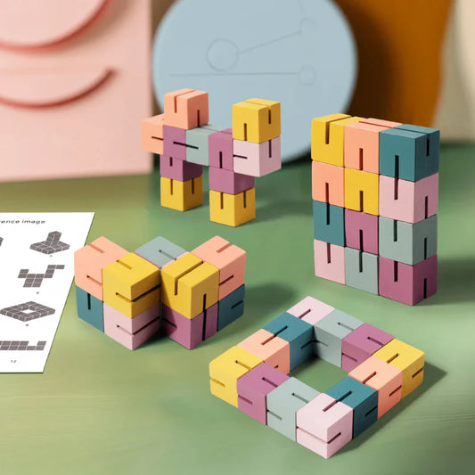 Challenging & Educational – 3D Wood Building Blocks Puzzle