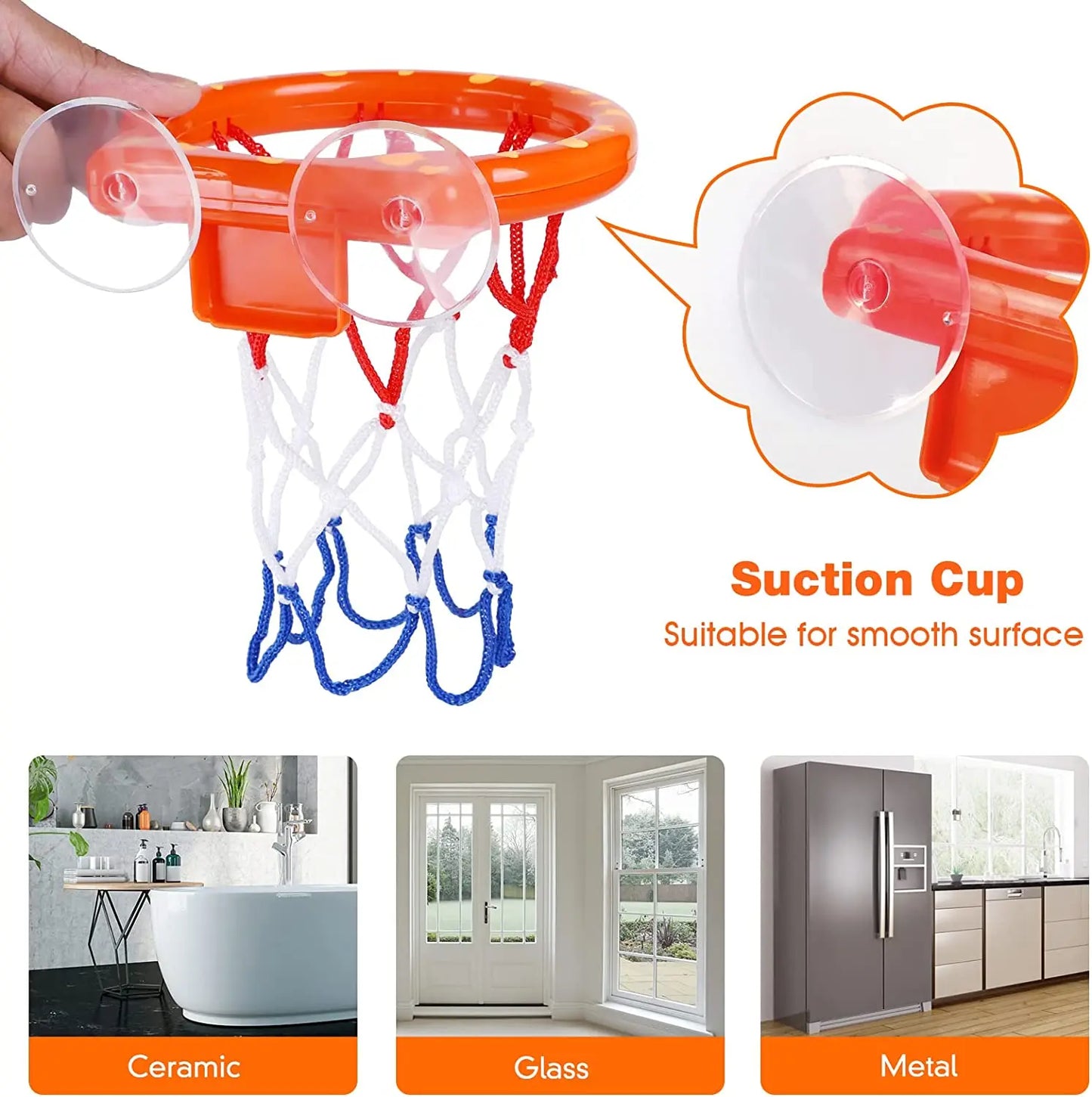 Splashing Scoring Play - Basketball Bath Toys Set