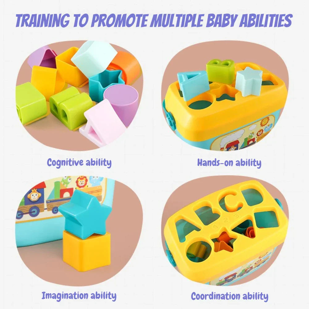 Play & Learn – Vibrant Shapes Sorting Bucket