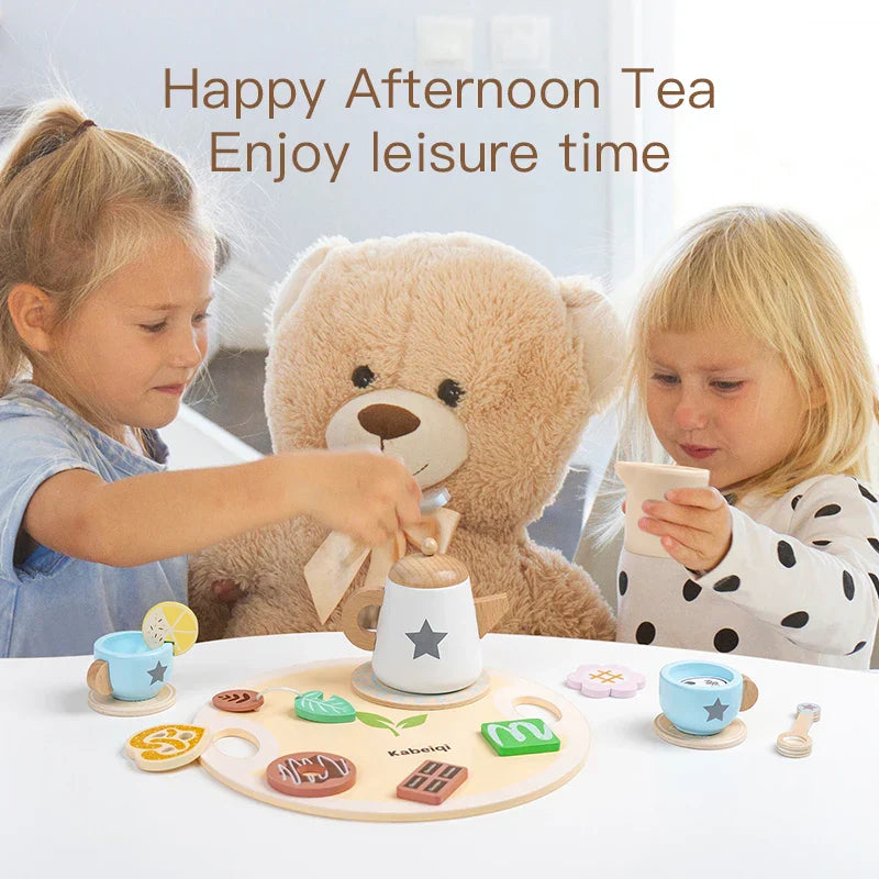 Simple & Charming – Wooden Tea Kit for Children
