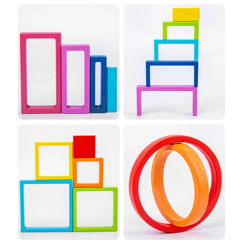 Vibrant Explorations - Rainbow Stacking Toys