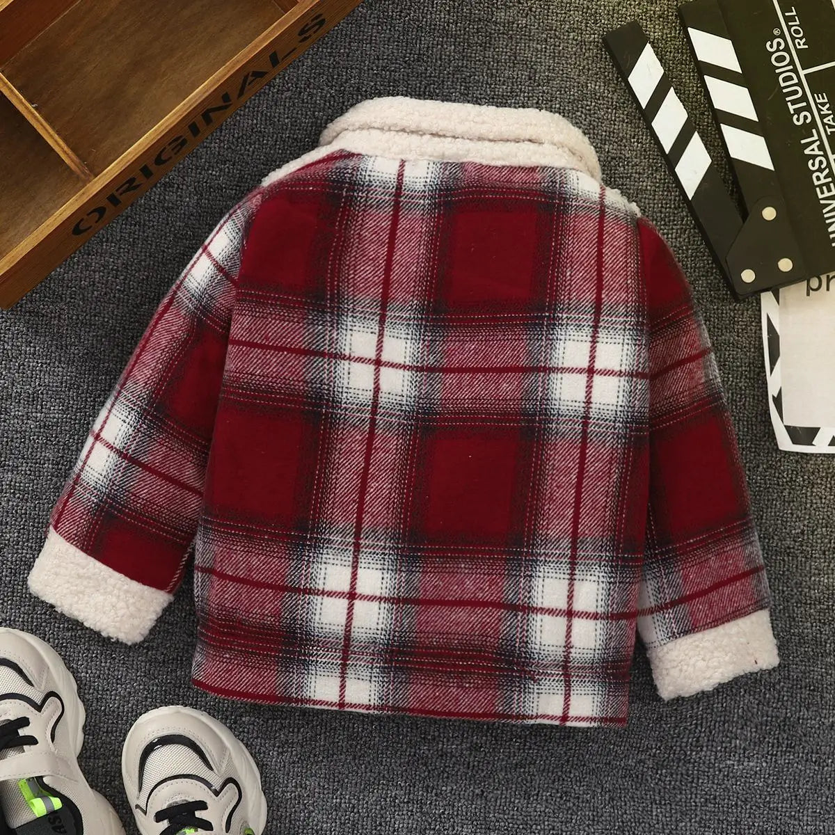 Warm & Stylish - Children's Jacket Checkered