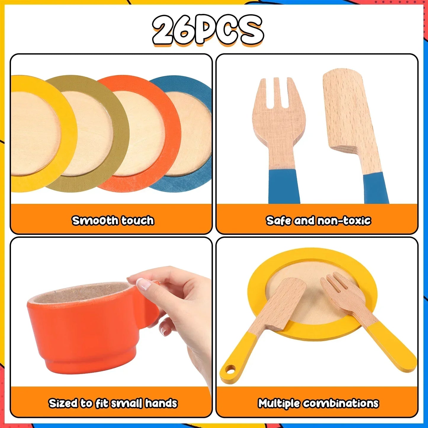 Innovative & Educational - Wooden Kitchen Play Set Child