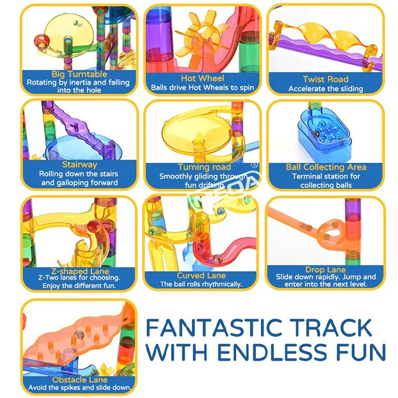 Safe & Educational - Marble Track Construction Kit