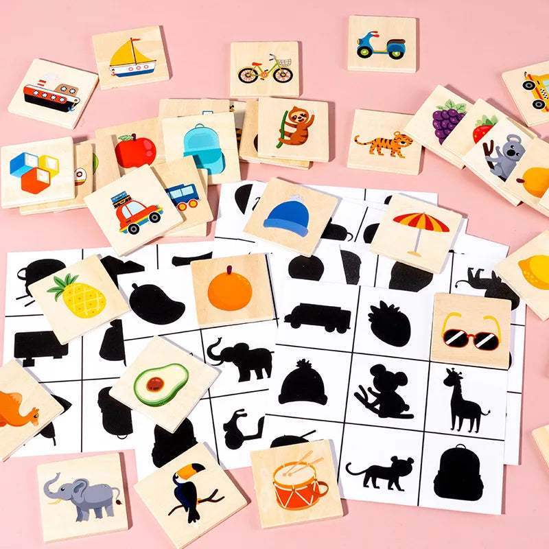 Find the Shadow - Wood Sorting Puzzle