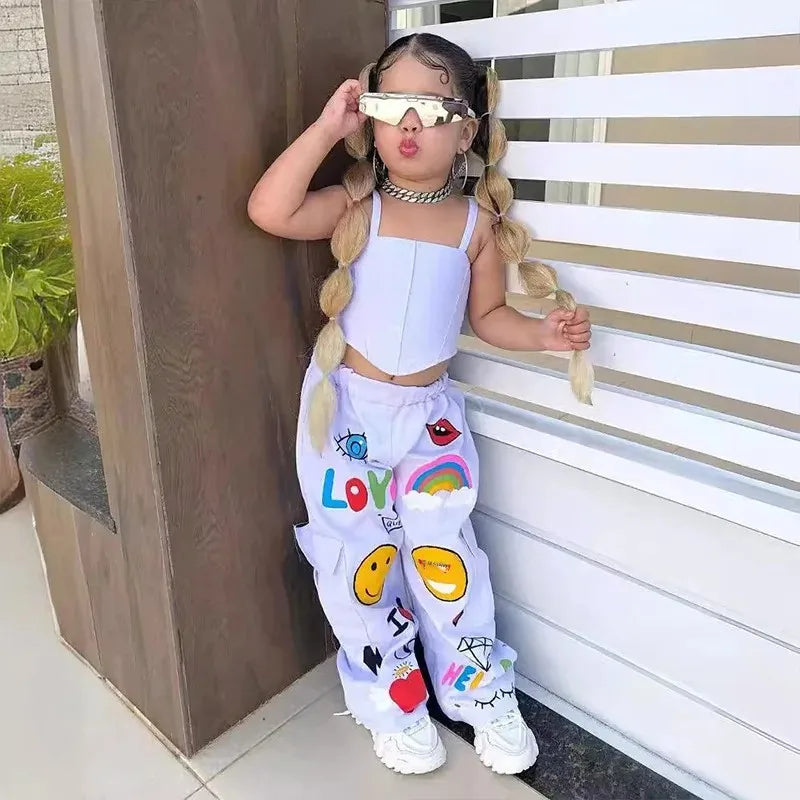 Children Fashionable tank top & pants set