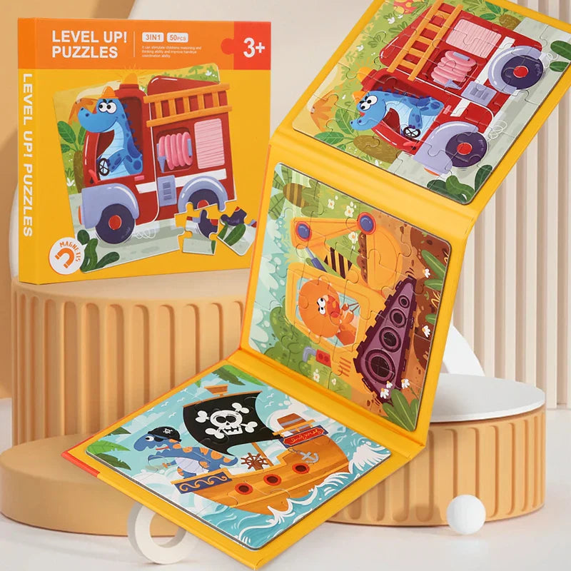 Animal Friends Play - Magnetic Puzzle Book