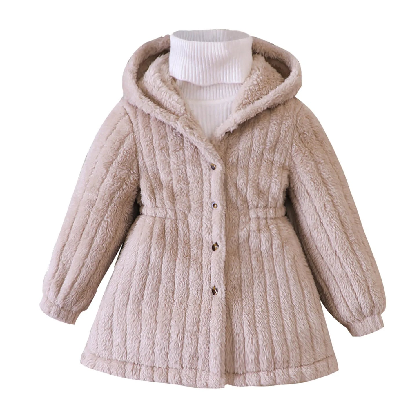 Plush Fleece Inner Lining for Girls - Winter Coat