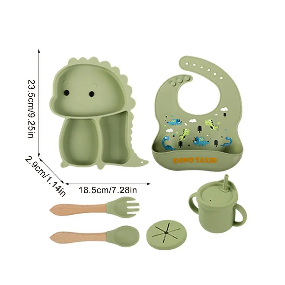 7-piece set - Silicone Children's Tableware