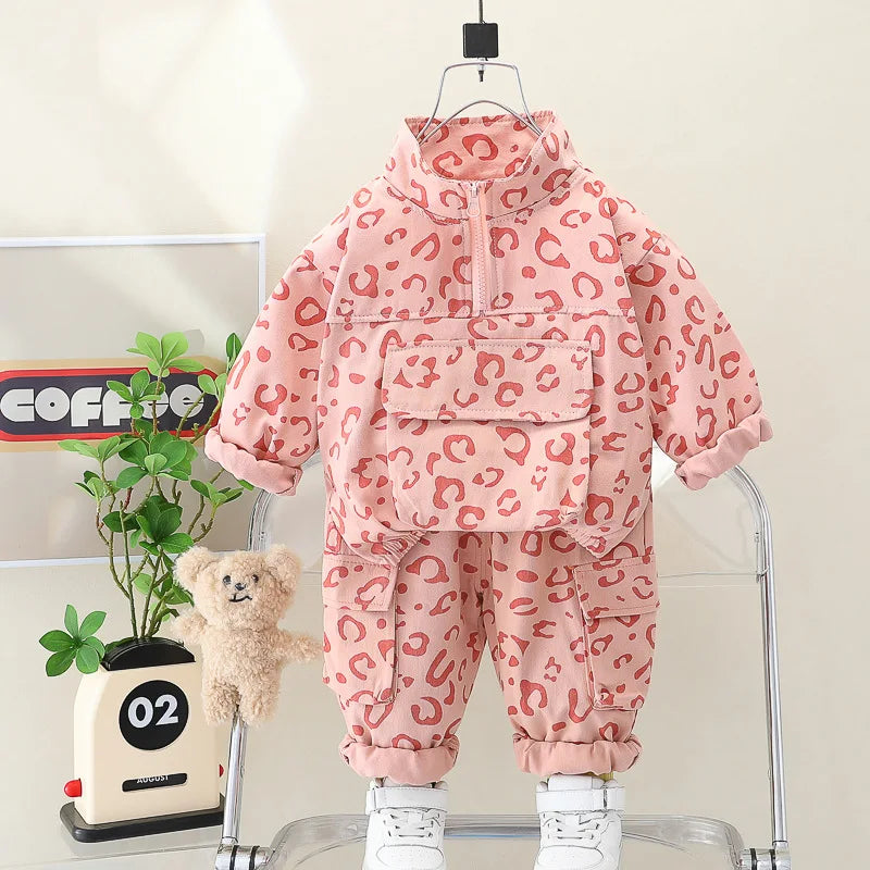 Cool leopard print - 2-piece dress set