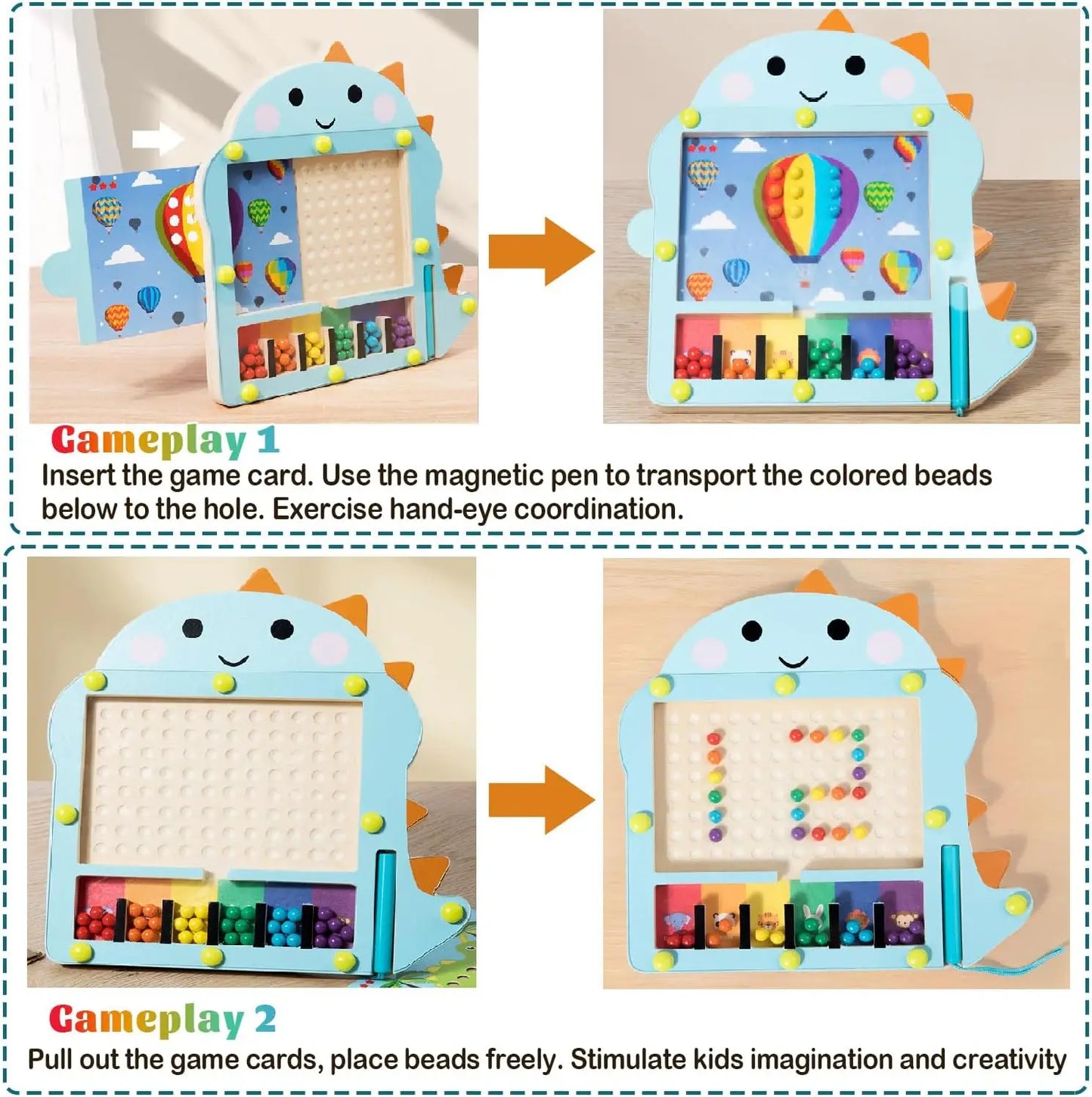 Maze Play Sorting – Wooden Magnetic Balls Puzzle