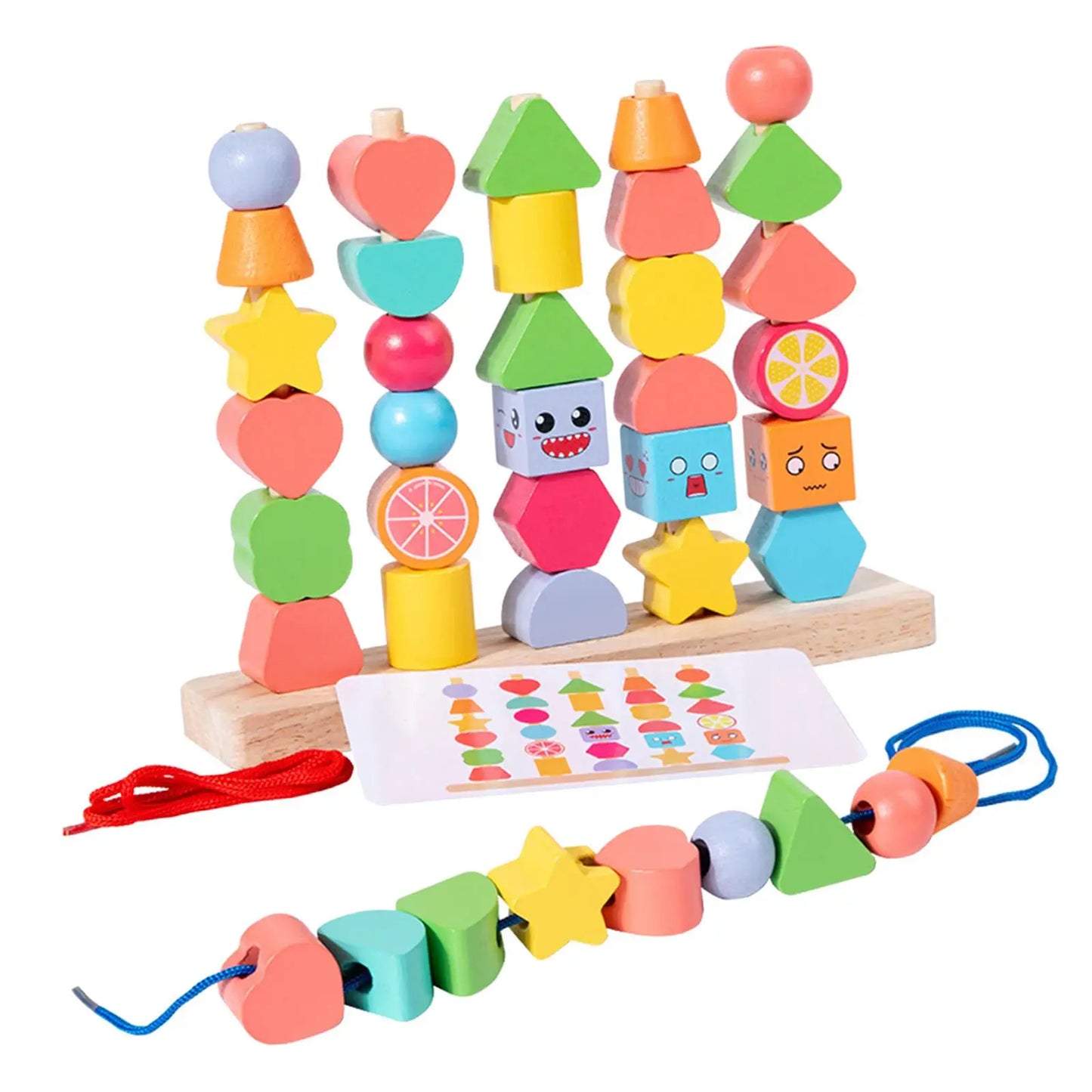 Creates spatial understanding - Wooden Educational Blocks