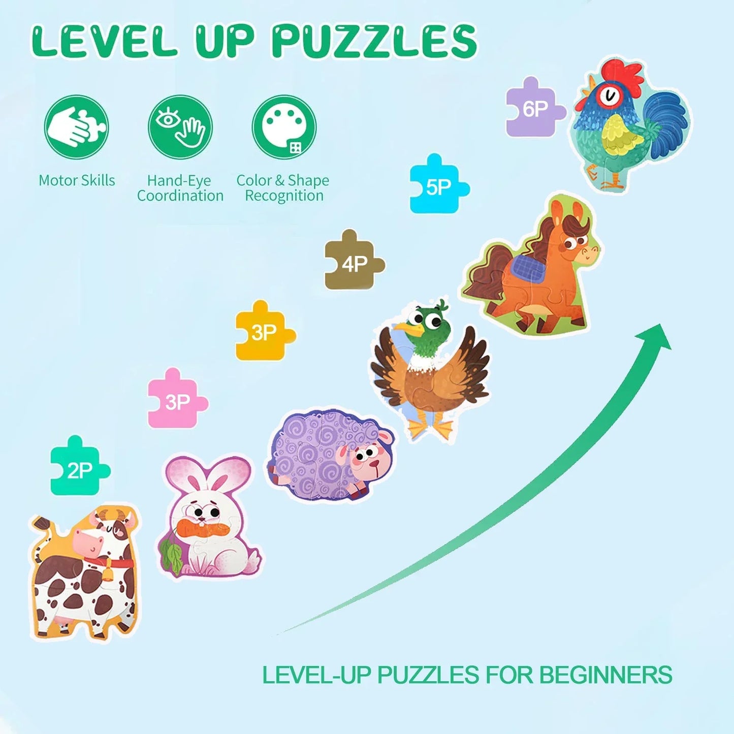 Fine Motor Skills & Innovative - 6-in-1 Puzzle