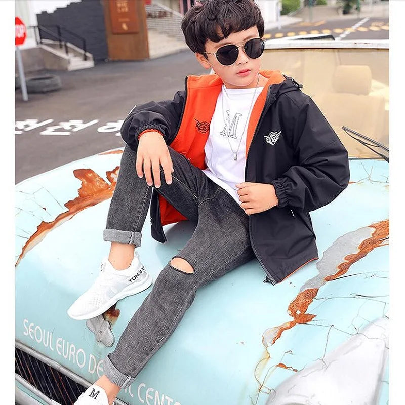Reversible Children' Jacket – Waterproof & Windproof – Lightweight Jacket