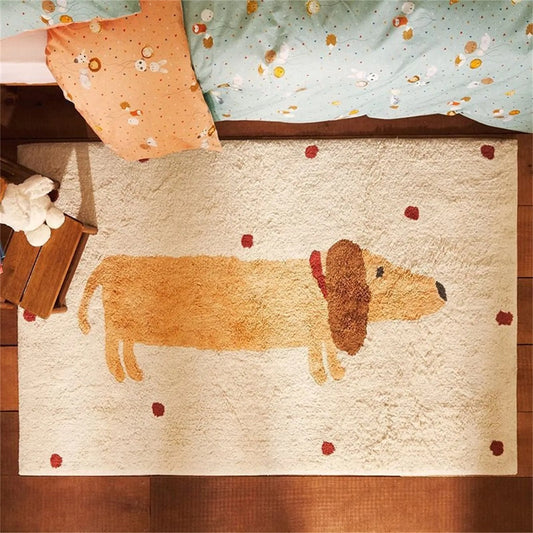 Plush & Comfortable - Carpet With Dachshund Print