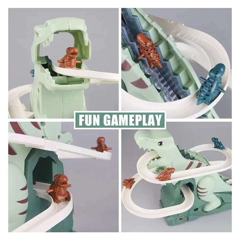 Mini Roller Coaster Play - Dino Slide