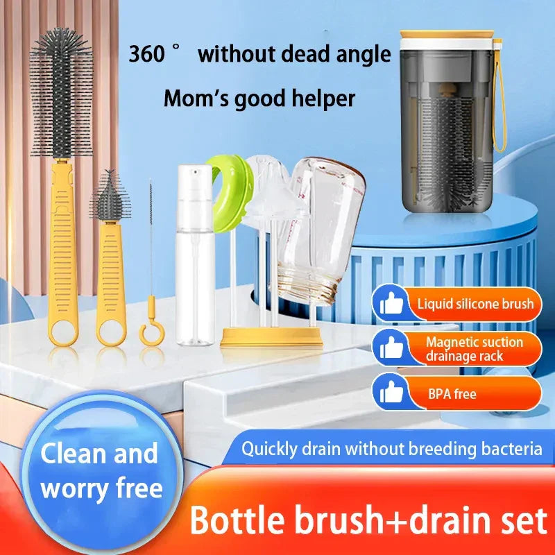 Bottle Cleaning Kit™ - Handy on the go - Infant bottle brush & cleaner