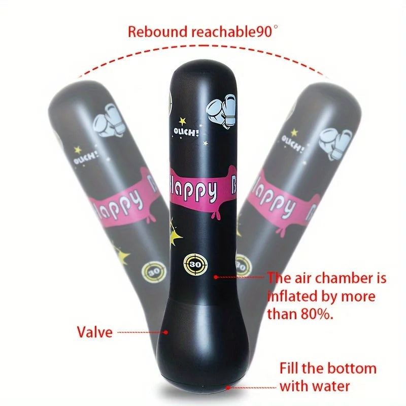 Play & Active – Inflatable Punching Bag with Gloves