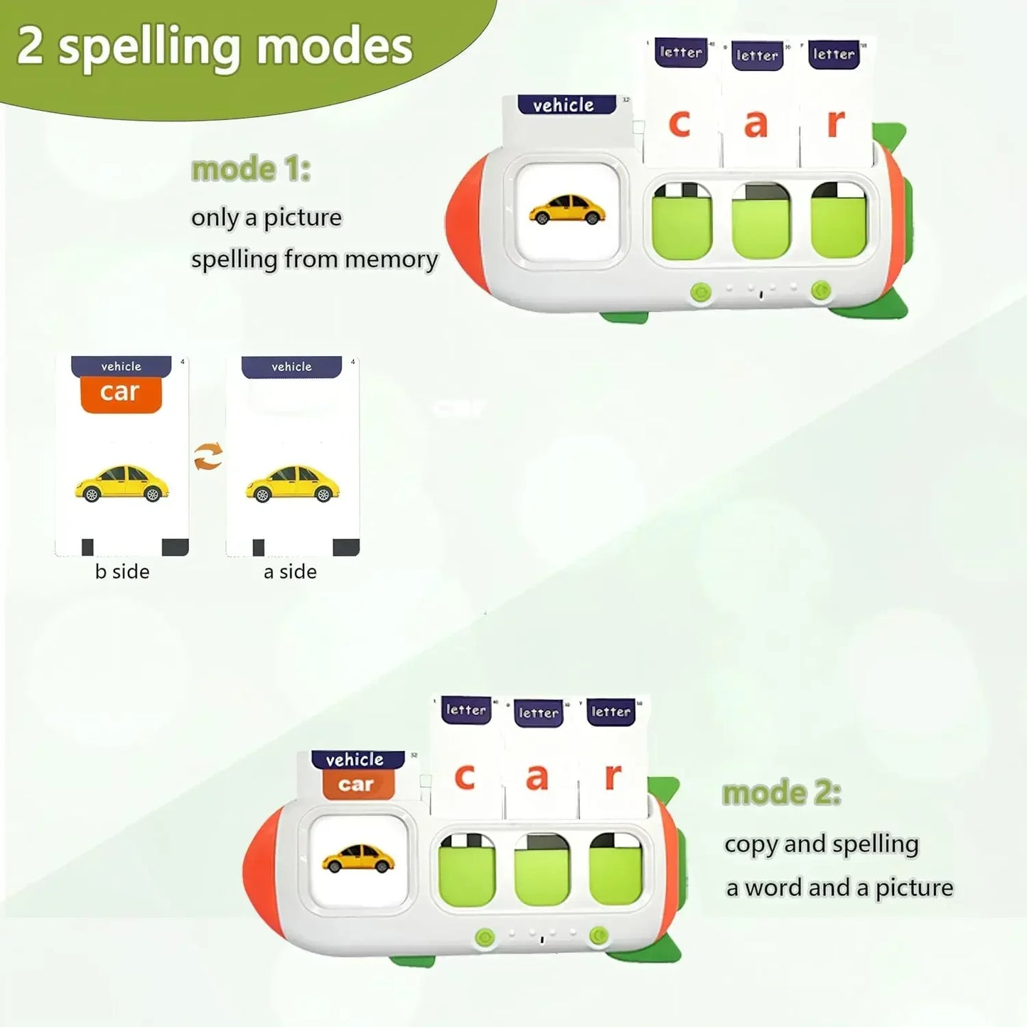 Learn English words – Educational card machine