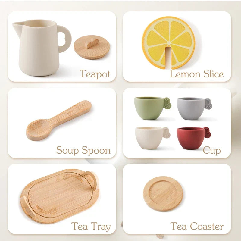 Wood & Silicone - Plaything Tea Set