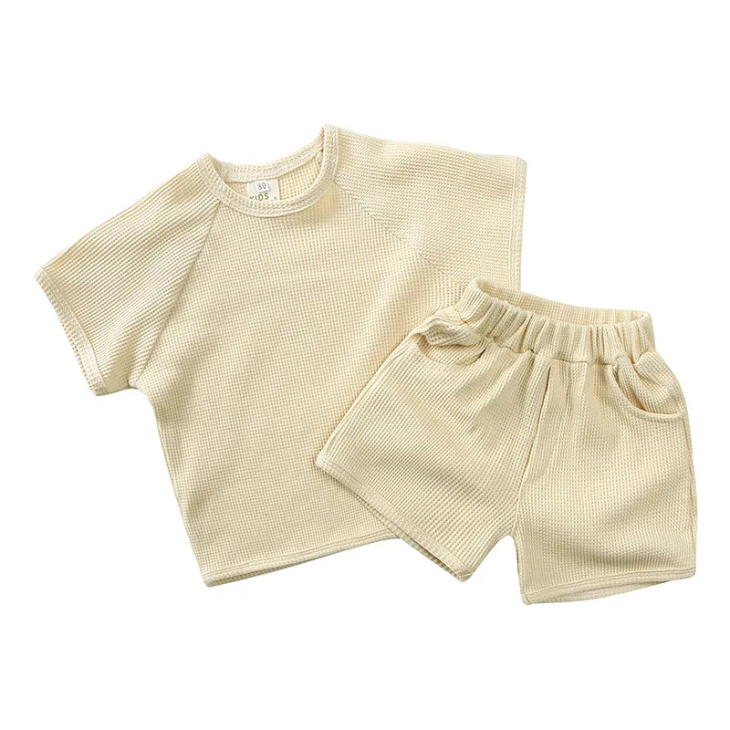 Summer rib fabric clothing set.
