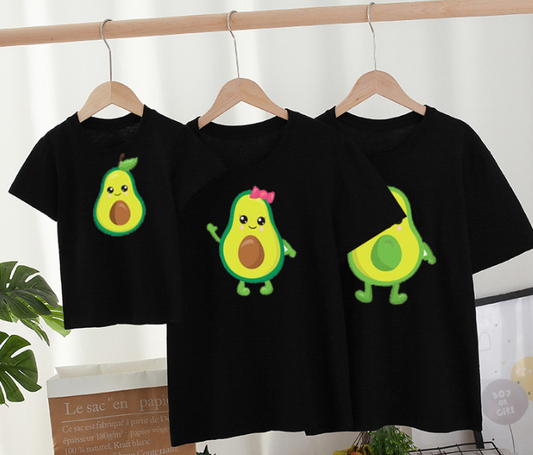 Matching With The Family - Avocado T-shirt Black