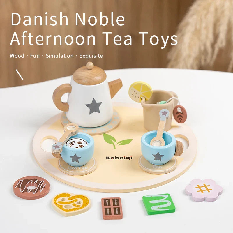 Simple & Charming – Wooden Tea Kit for Children