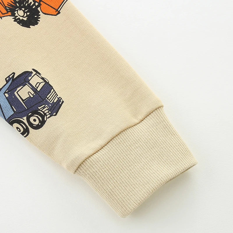Soft & Warm - Sweater with Vibrant Construction Vehicles